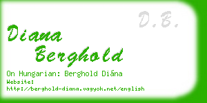 diana berghold business card